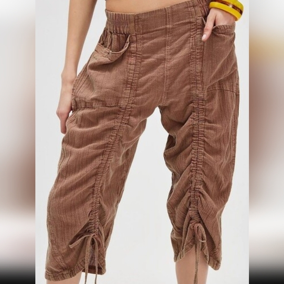 Free People Pants - Free People Gianna Ruched Gaucho Pants - S